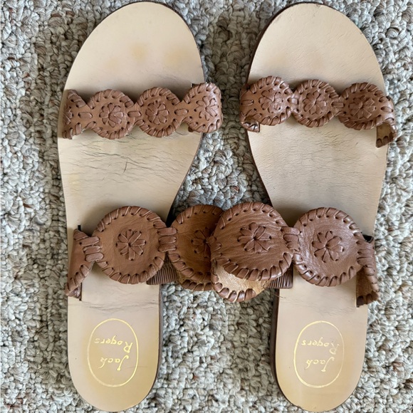 Jack Rogers Tan Leather Sandals - Picture 2 of 3